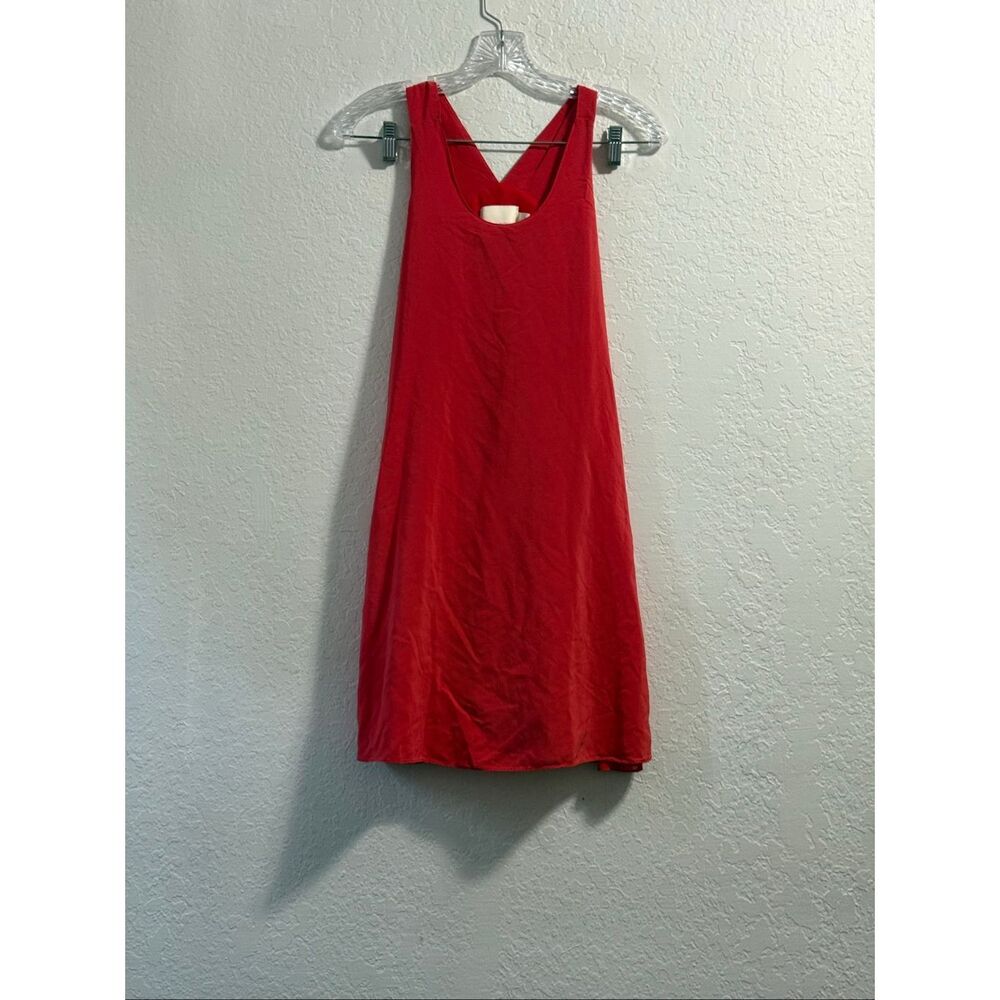 Cynthia Rowley Silk Shift Dress Sleeveless Melon midi Red Size 2